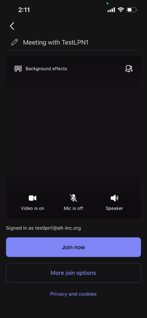 Join screen with a Join now button